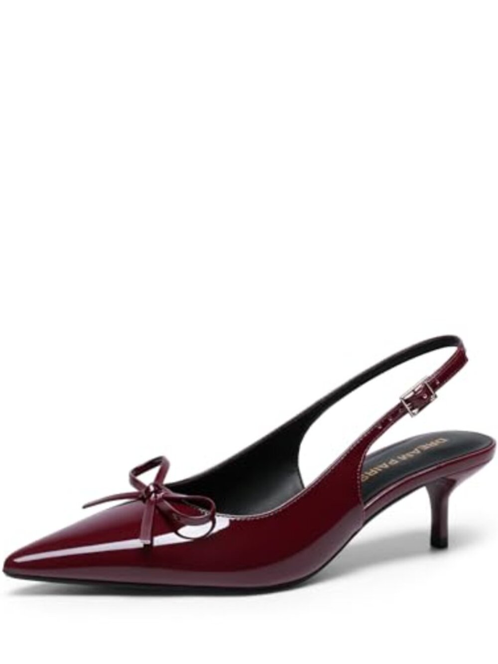 Women's Slingback Kitten Heels Pointed Toe Bow Pumps 2.17 In Dress Shoes
